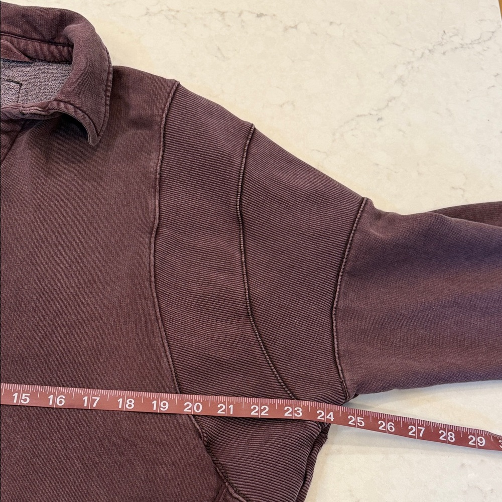 FREE PEOPLE Work It Out Pullover -‎ Black Walnut - Picture 8 of 11